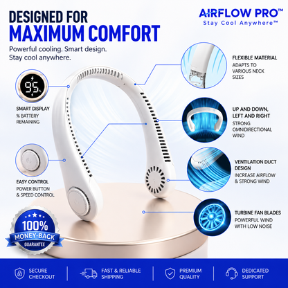 AirFlow Pro™ Portable Neck Fan