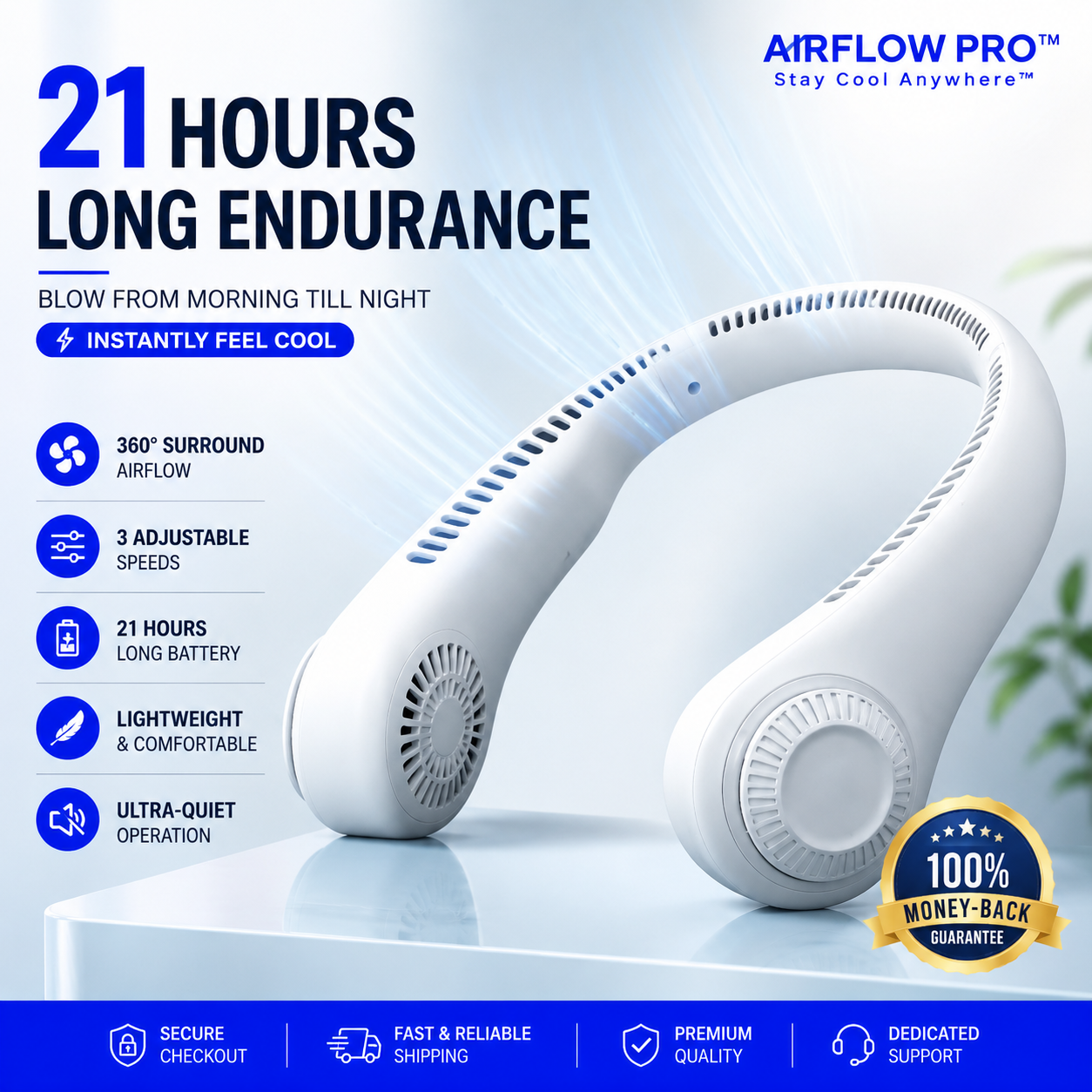 AirFlow Pro™ Portable Neck Fan